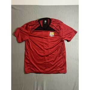 FC Barcelona Soccer Jersey Men's Large Red Black Training Shirt FCB Logo